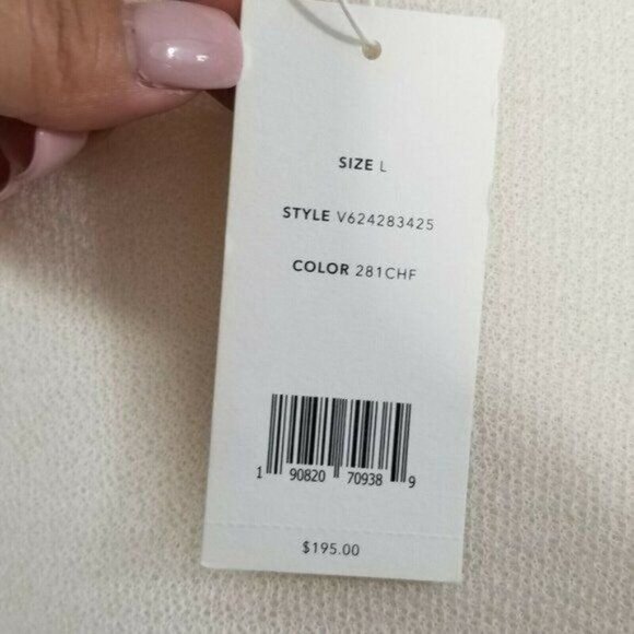 Vince Sweater Knit L Blush Pink Wool Blend Funnel Neck Lightweight Long Sleeve - Picture 8 of 11